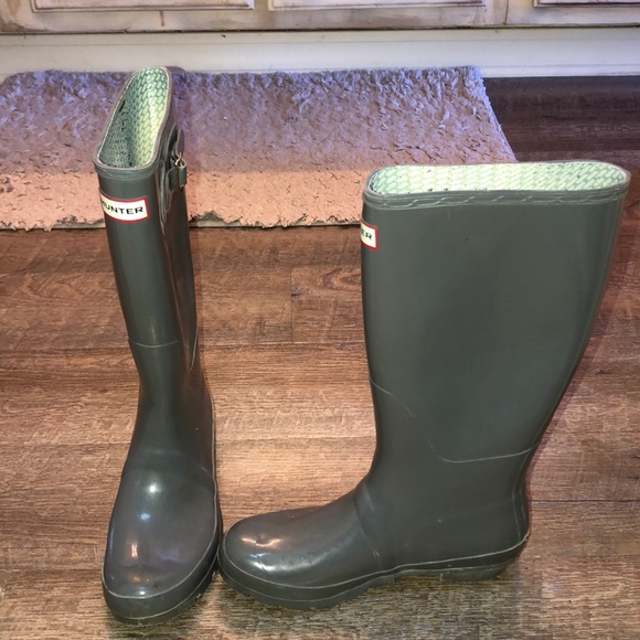 Hunter Shoes - Gray hunter rain boots